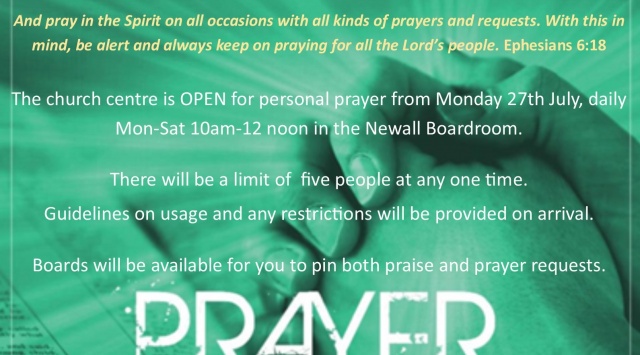 Church open for personal prayer